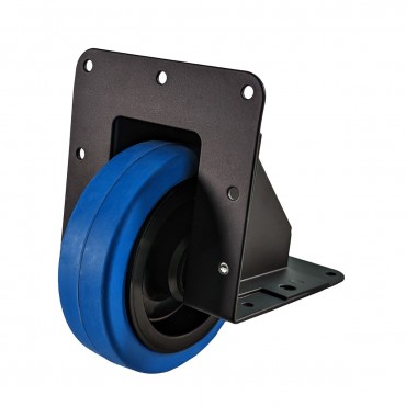 100mm Heavy Duty Black Edge Castor with Blue Wheel